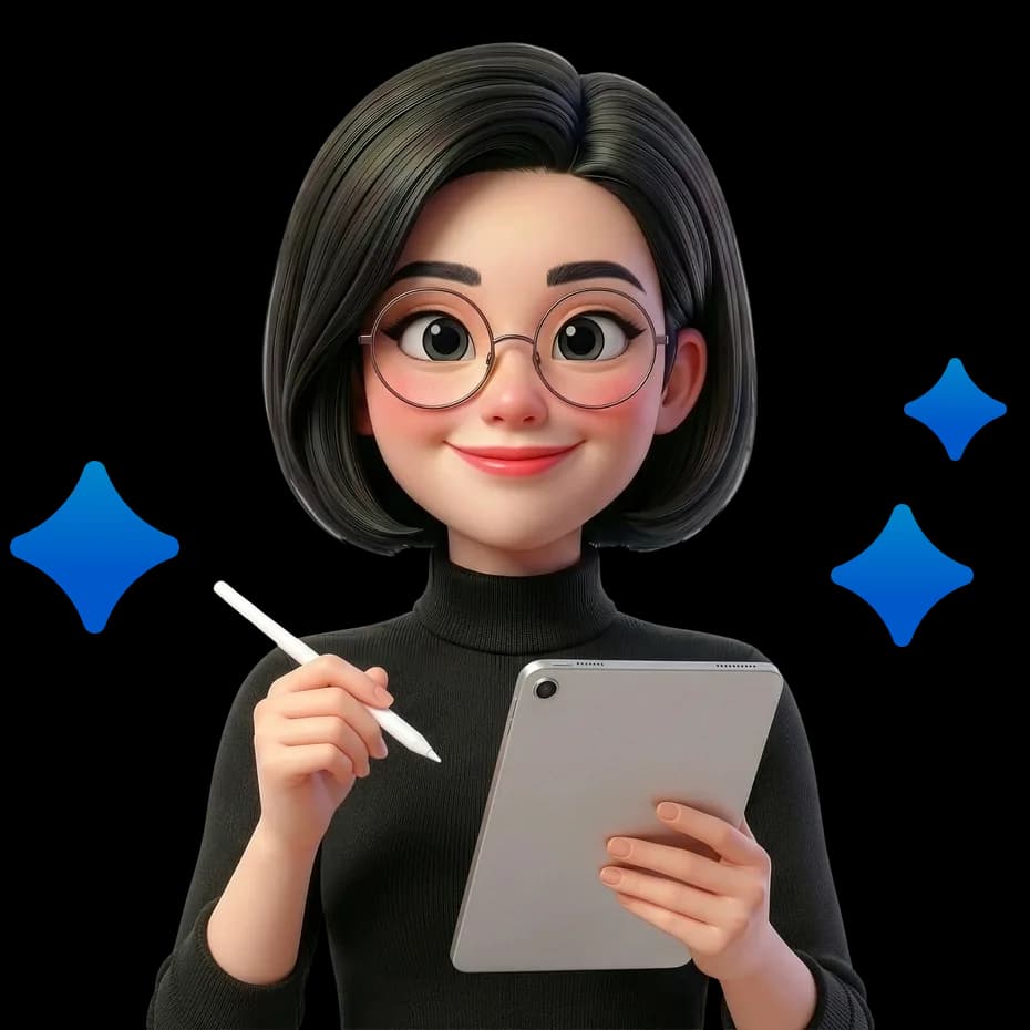 태블릿을 든 AI 에이전트 셀리
