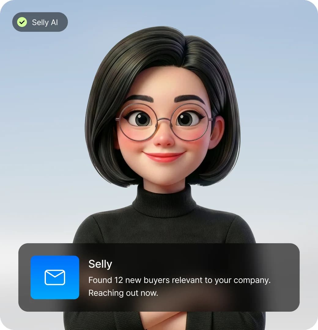 Selly 가 글로벌 아웃바운드를 수행하는 모습
